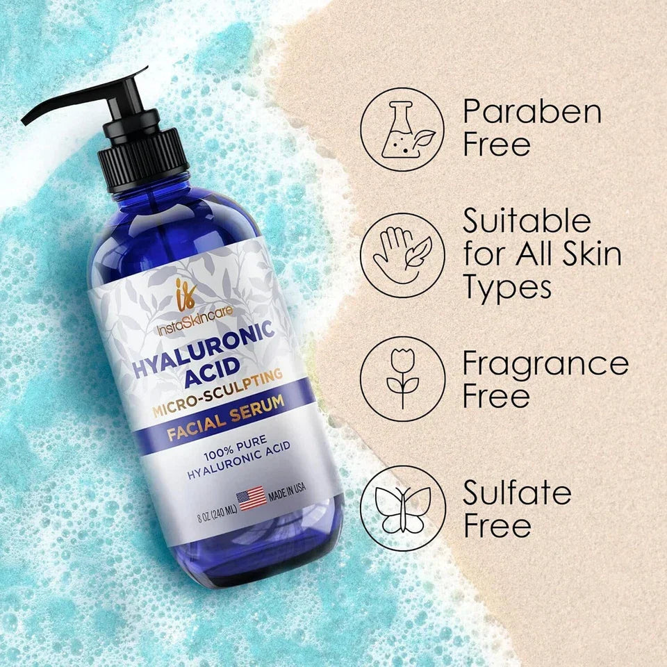 Hyaluronic Acid for Skin - 100% Pure Medical Quality Strength Formula 8 Oz
