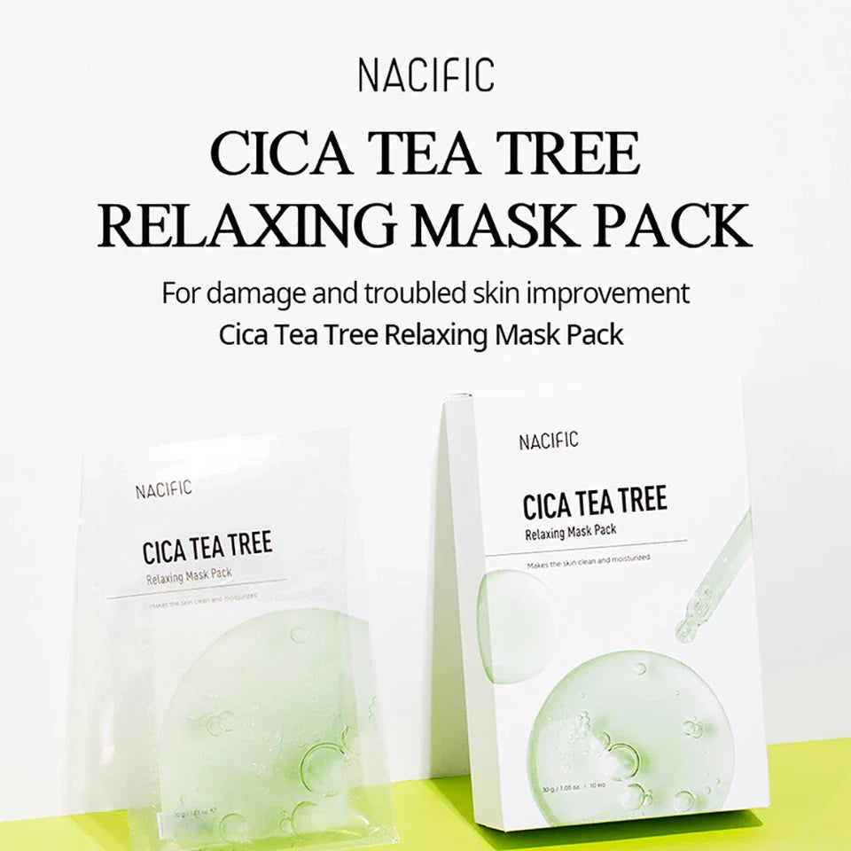 Nacific Premium Skincare Facial Mask 30 Sheets (AHABHA, Vita Ceramide, Tea Tree)