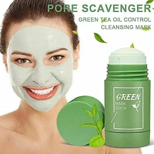 3PCS Green Tea Mask Sticks Facial Cleansing Oil Acne Blackhead Remove Deep Clean