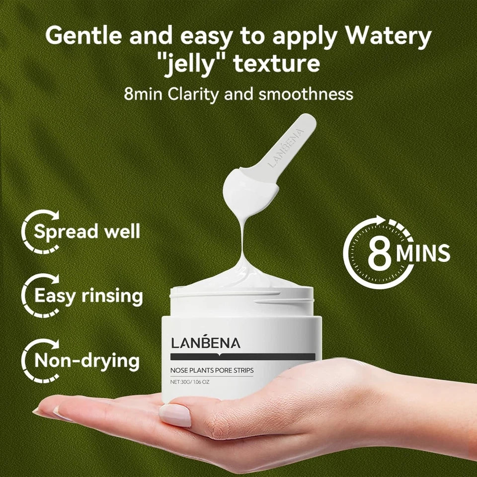 LANBENA Blackhead Remover Mask Peel off Mask Facial Pore Cleanser Nose strips